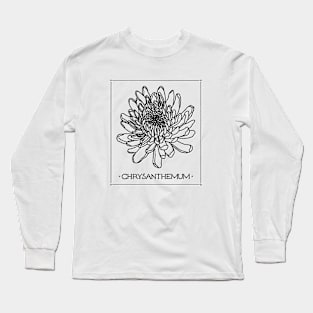 Flower Illustration - Chrysanthemum Long Sleeve T-Shirt